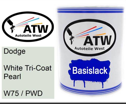 Dodge, White Tricoat Pearl, W75 / PWD: 1L Lackdose, von ATW Autoteile West.